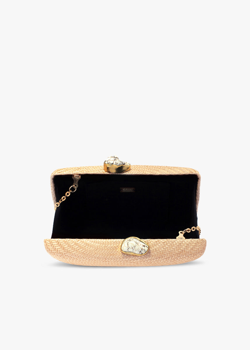 Jen Clutch with White Stone