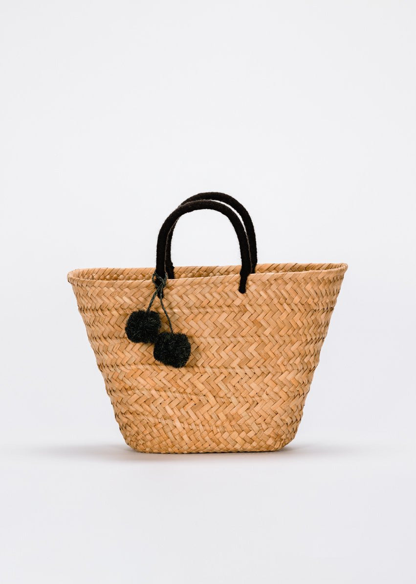 St. Tropez Pom Pom Straw Tote