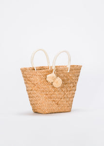 St. Tropez Pom Pom Straw Tote