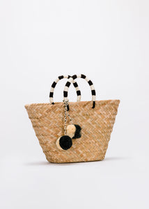 St. Tropez Pom Pom Straw Tote