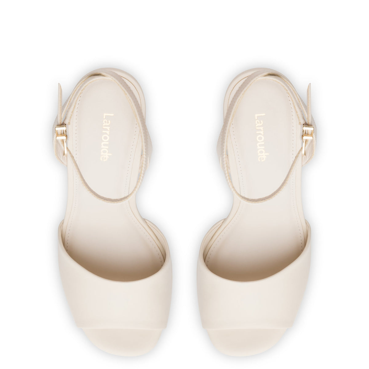 Yves Wedge In Ivory Leather