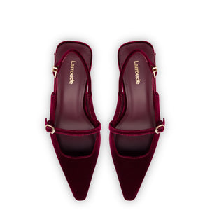 Ines Pump In Wine Velvet