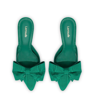 Mini Elle Pump In Emerald Fabric