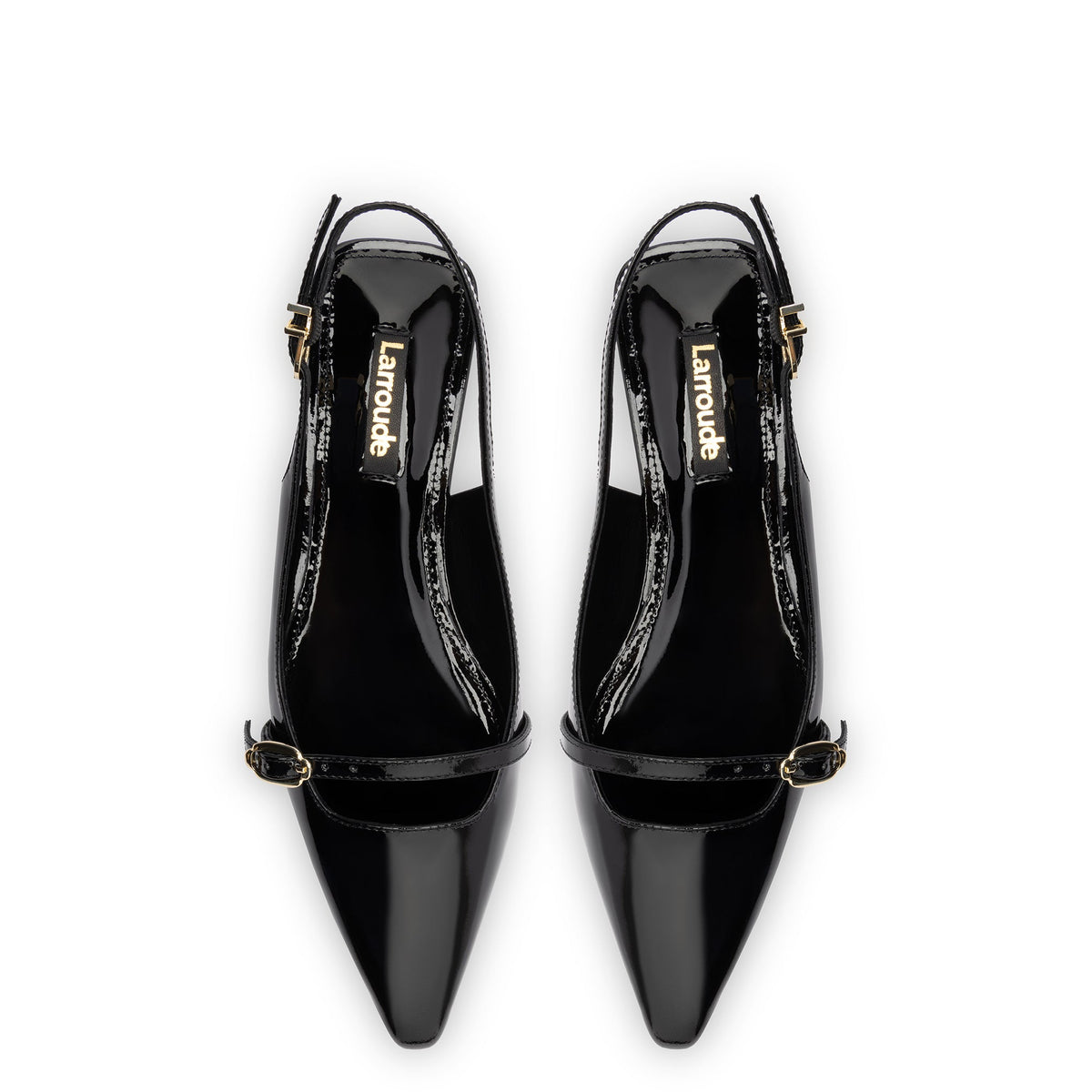 Ines Flat In Black Patent Leather