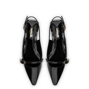 Ines Flat In Black Patent Leather