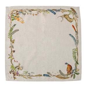 Forest Walk Café Au Lait Napkin with Animals