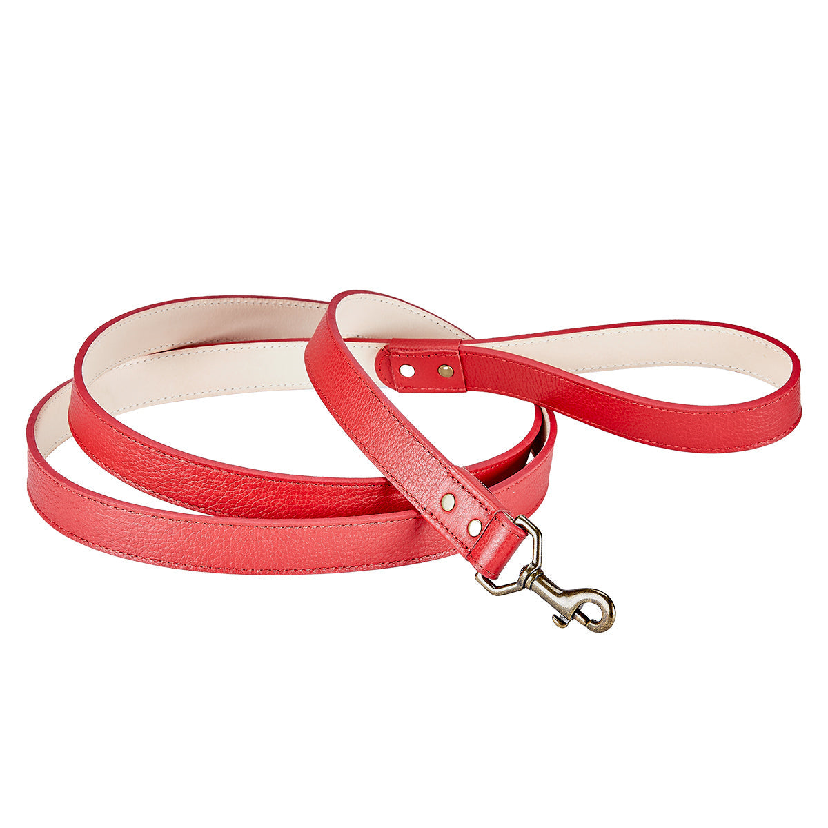 Pebble Grain Leather Dog Leash