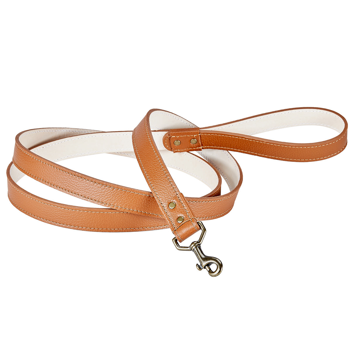 Pebble Grain Leather Dog Leash