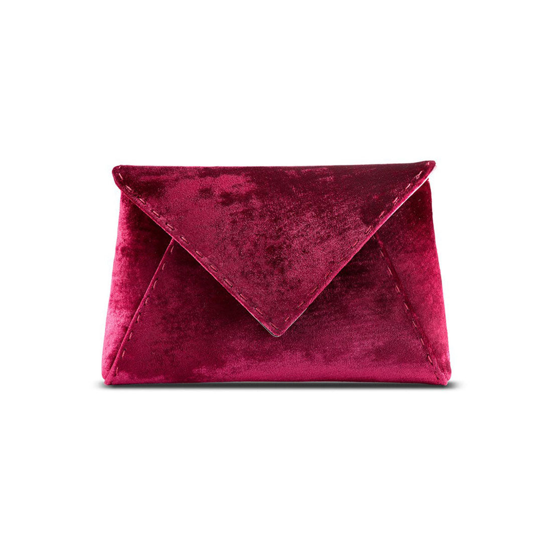 Lee Pouchet Small in Deep Garnet Crushed Velvet