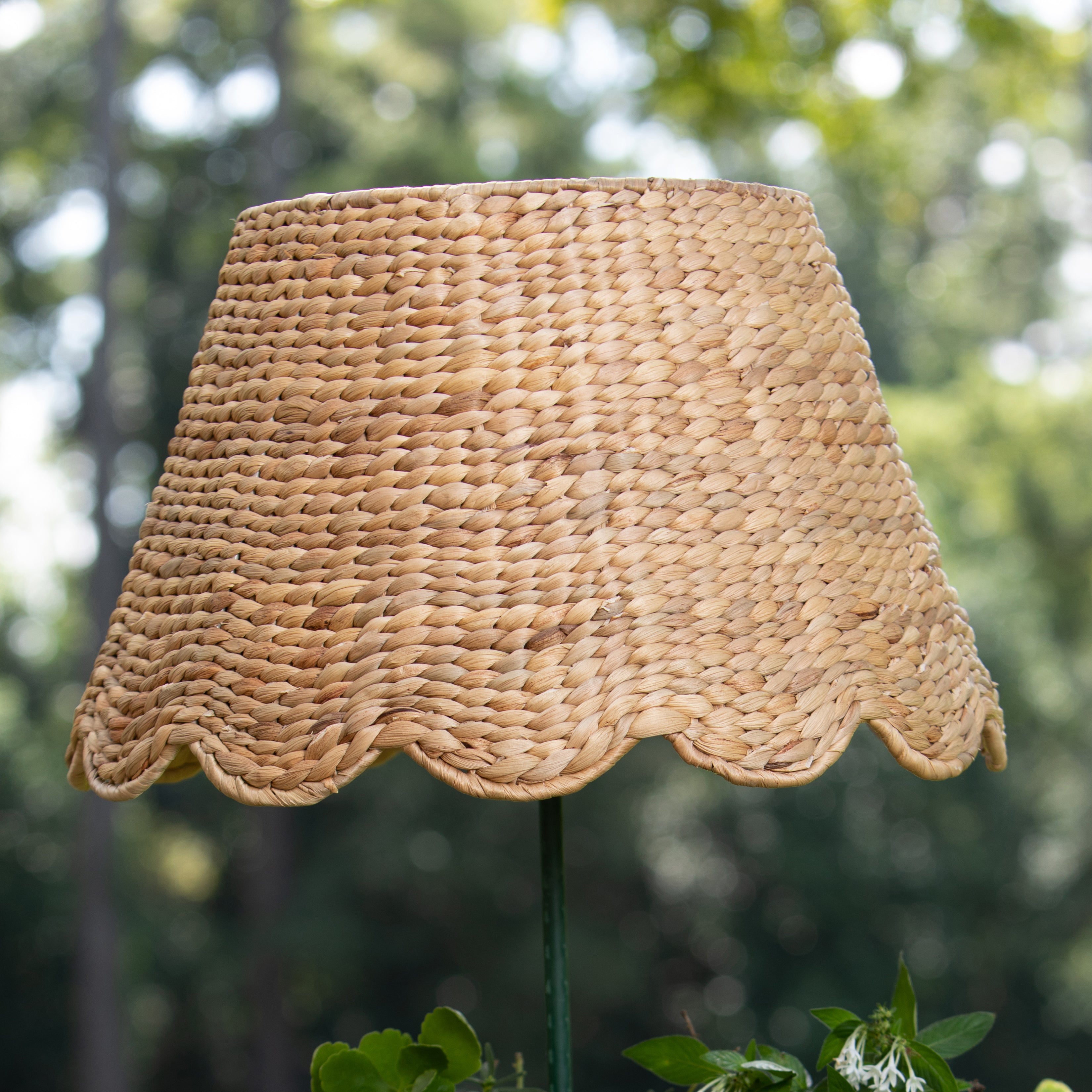 Scalloped Lampshade in Water Hyacinth