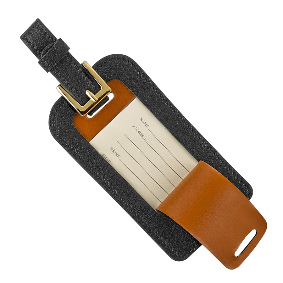 Luggage Tag in Goatskin Leather