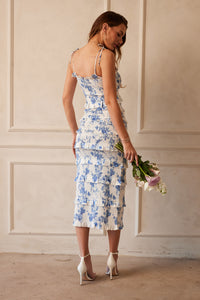 The Lily Dress in Provencal Blue Floral