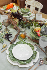 Cabbage Charger Plate in Beige