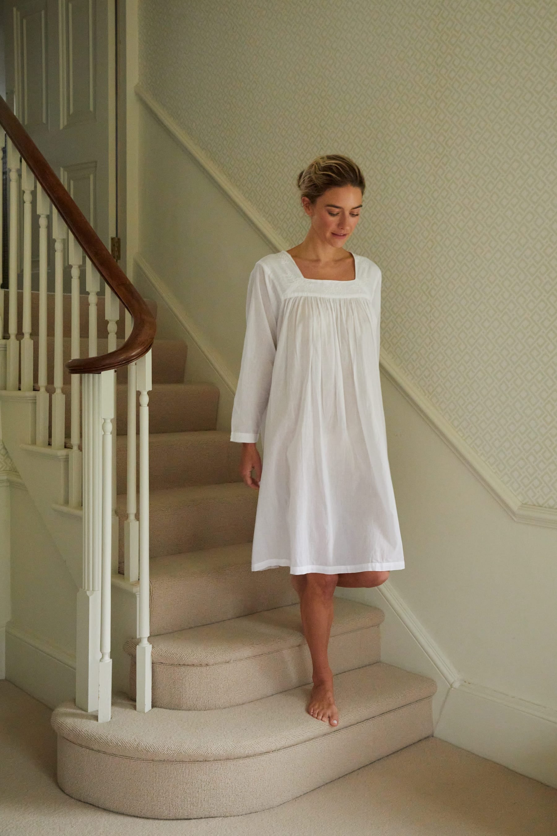 Arabella Embroidered Cotton Nightdress