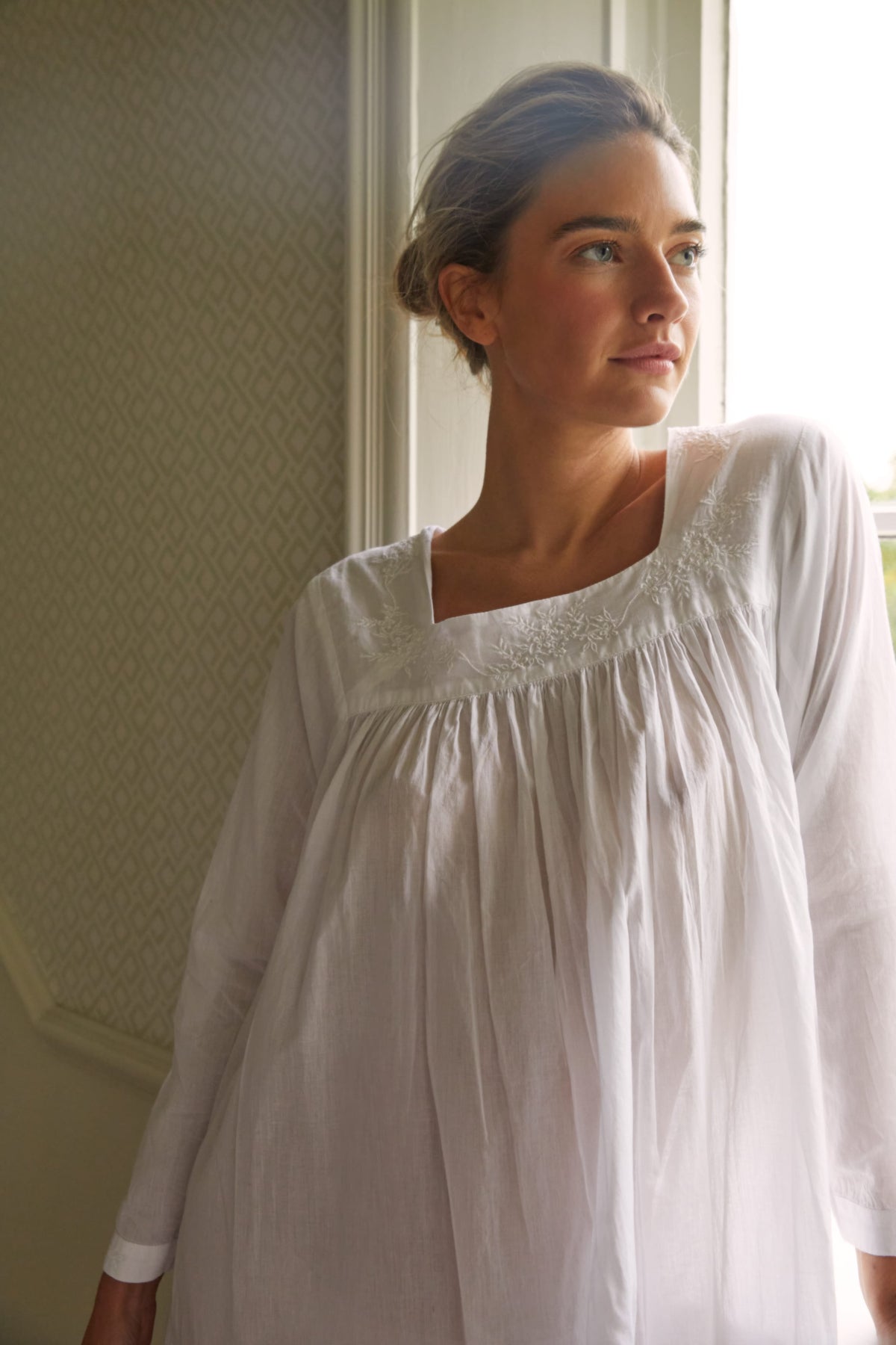 Arabella Embroidered Cotton Nightdress