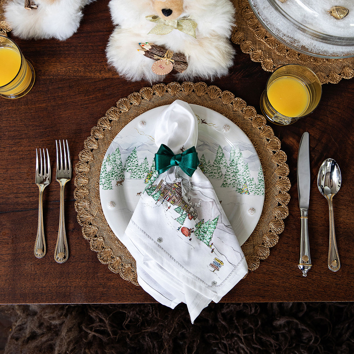 Tuxedo Evergreen Napkin Ring