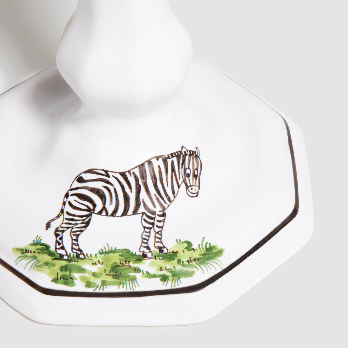 Animaux de la Savane Octagonal Candlestick, Zebra