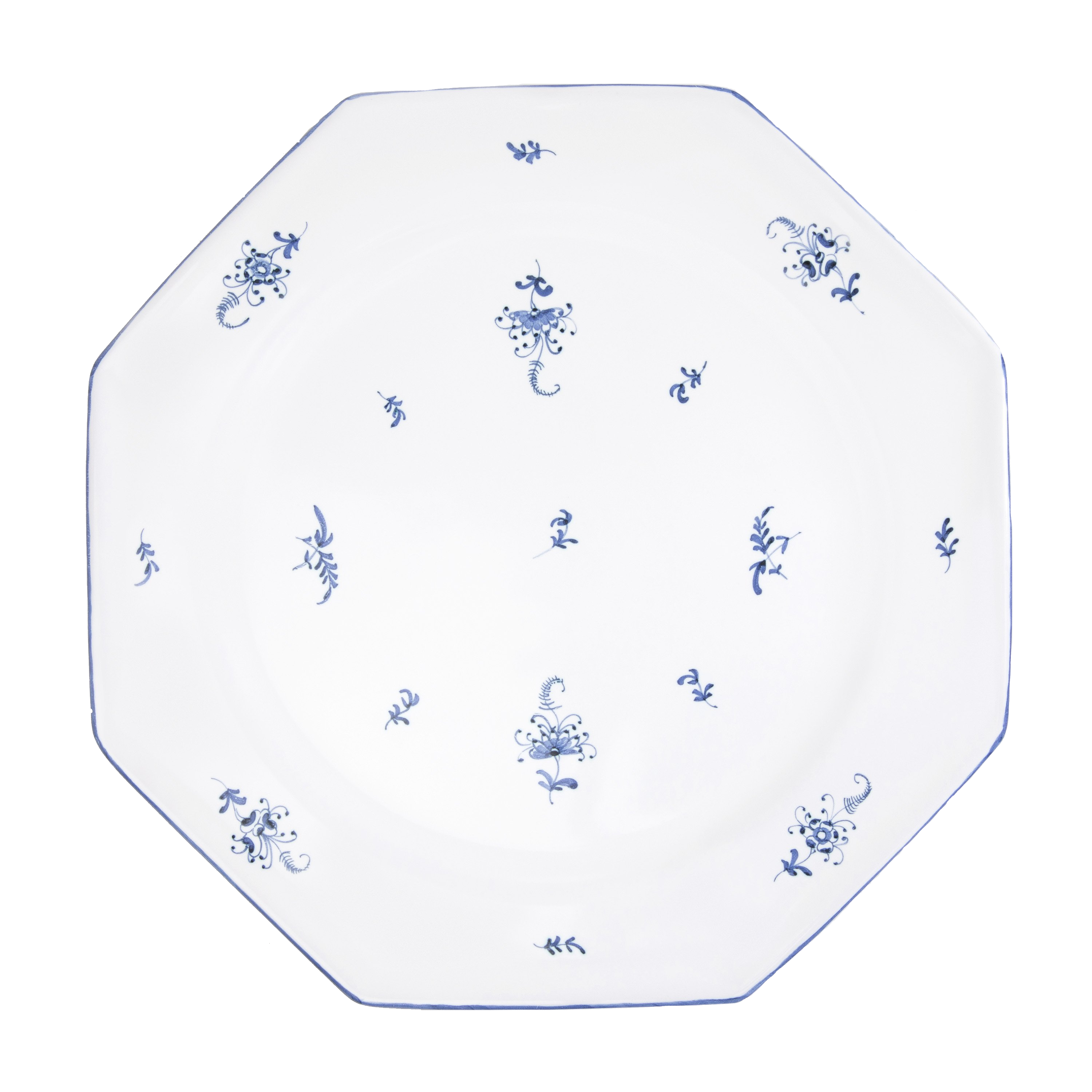 Brindille Large Dinner Plate, Bleu Moustiers