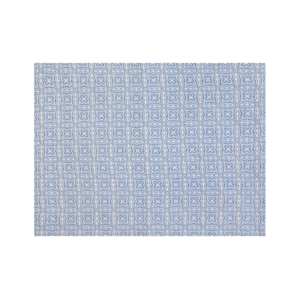 Etoile Rectangular Jacquard Placemat in Bleu Egyptien