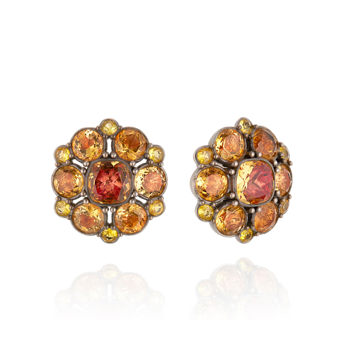 Luzia Duquesa Cluster Earrings in Yellow Citrine