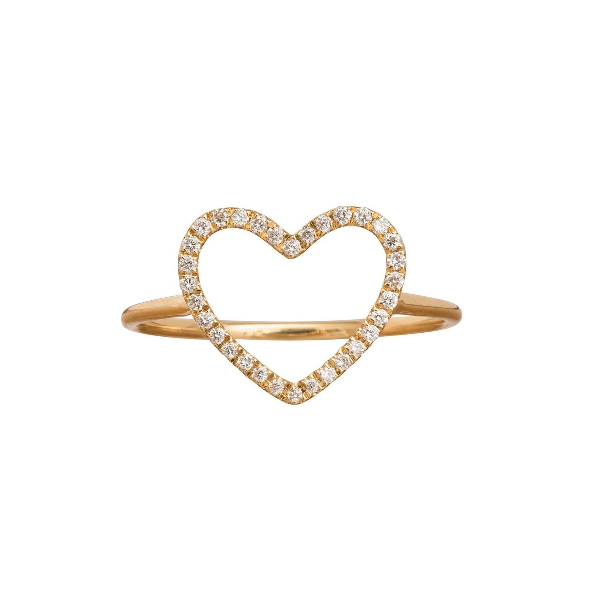 10mm Heart Charm Ring