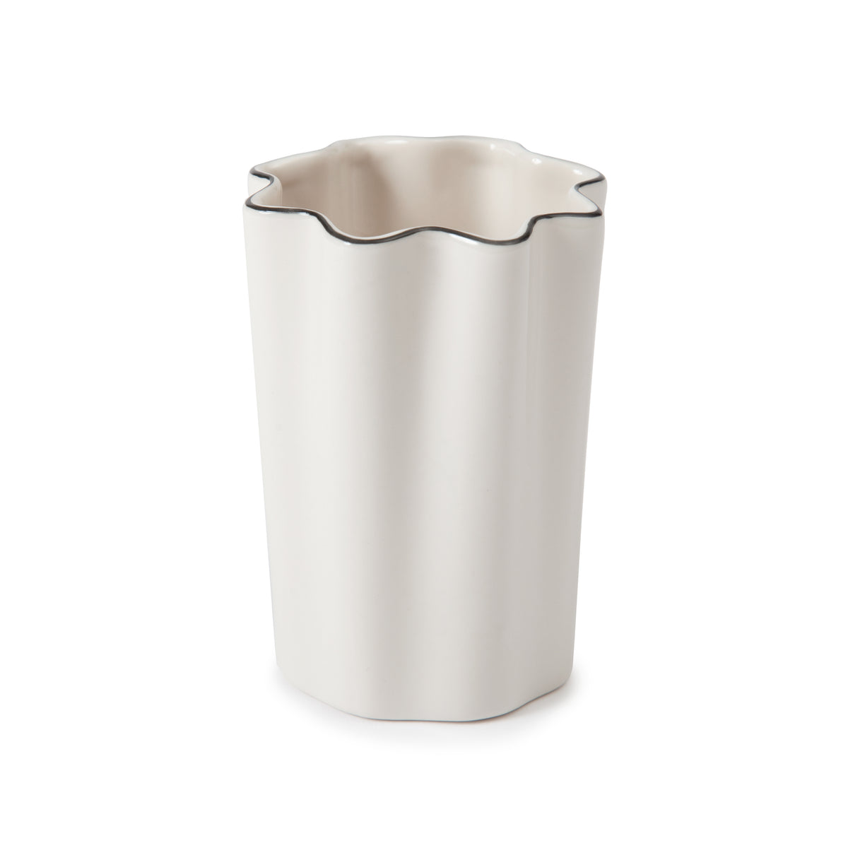 Le Marais Tumbler in White with Black Trim