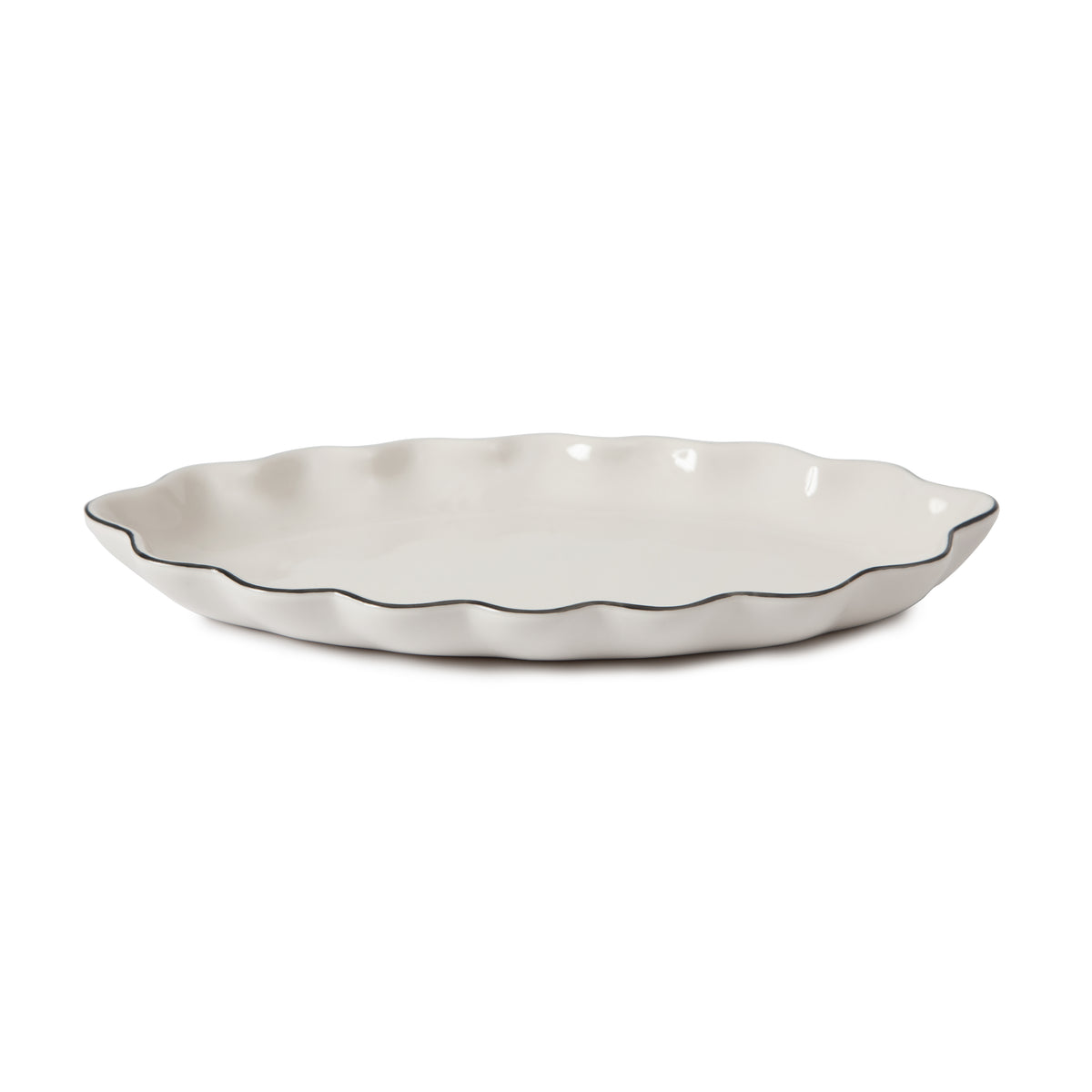 Le Marais Tray in White with Black Trim