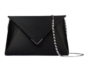 Lee Pouchet Small in Black Diamond Satin