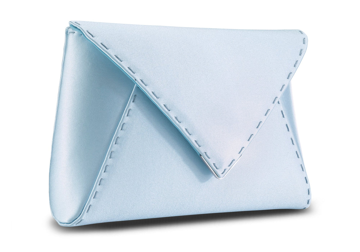 Lee Pouchet Small in Glacier Blue Satin