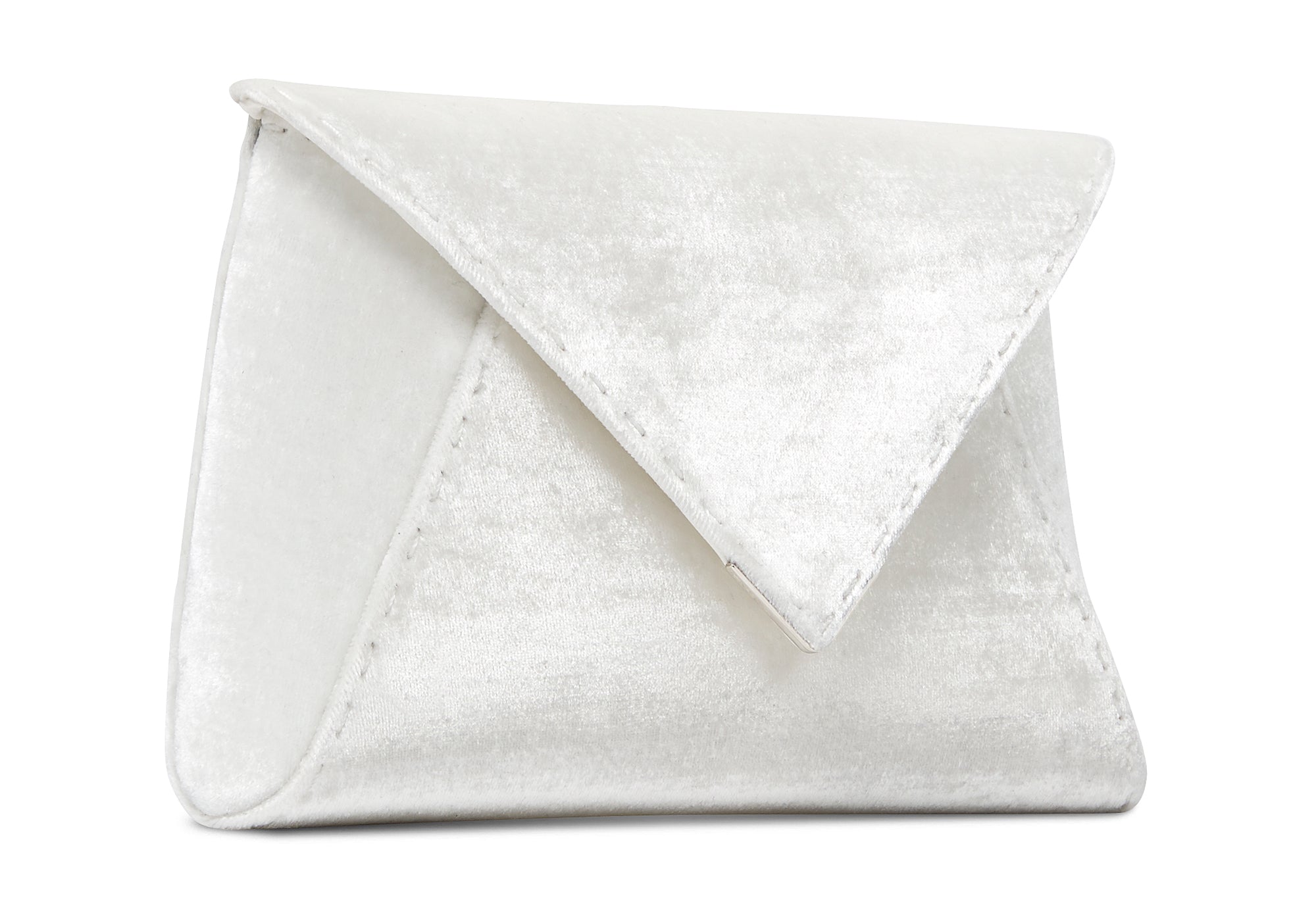 Lee Pouchet Small in Pegasus White Crushed Velvet