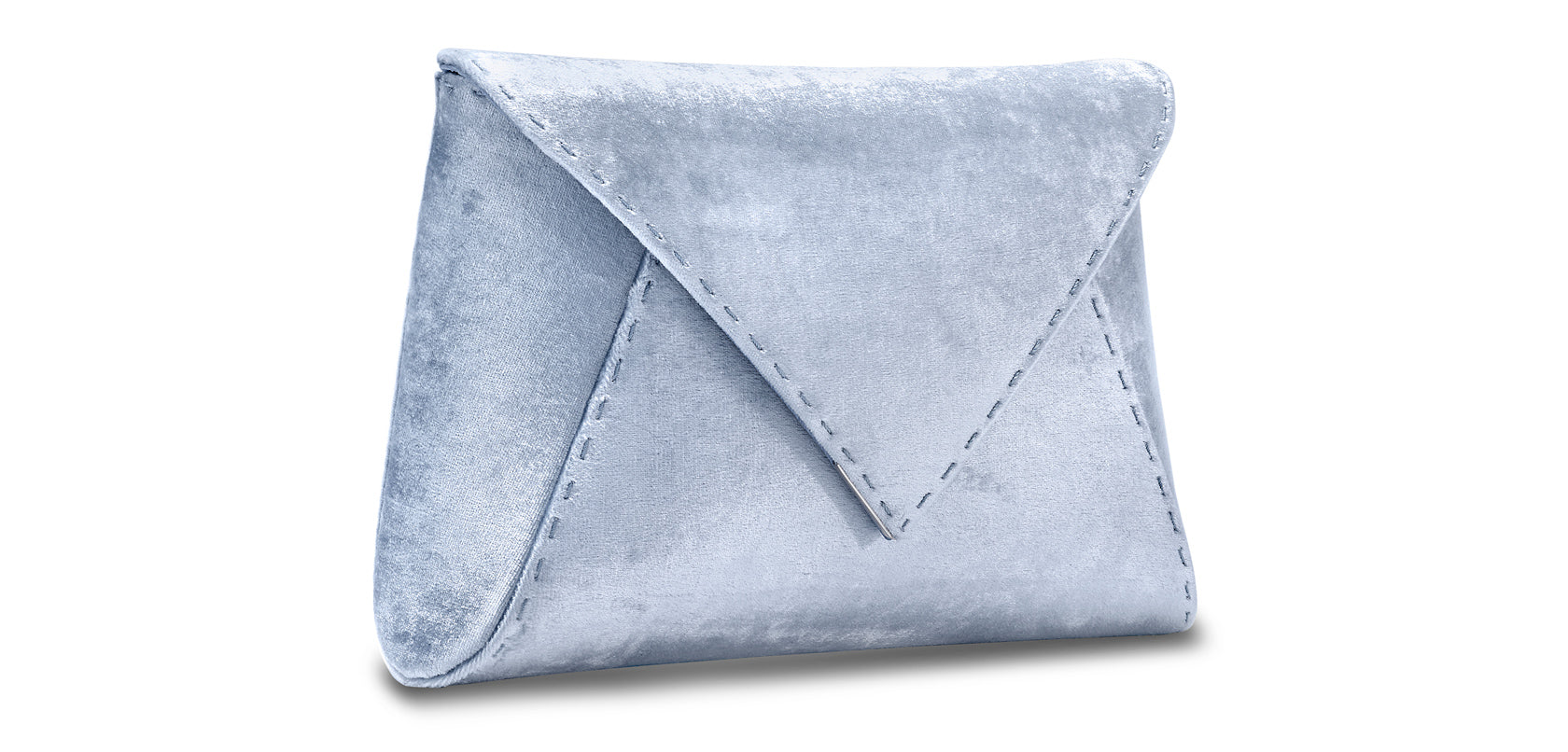 Lee Pouchet Large in Icy Blue Crushed Velvet