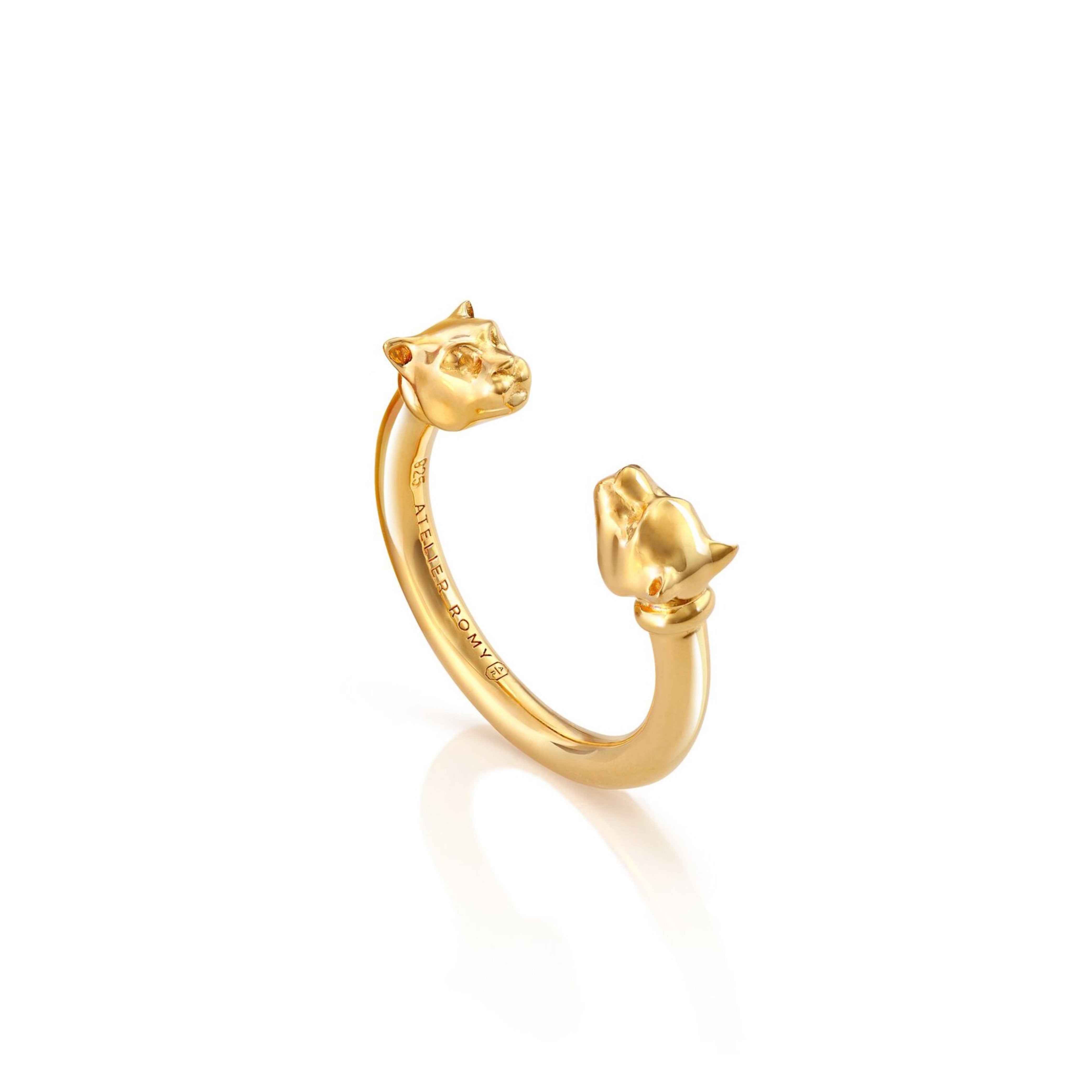 Open Leopard Ring in Yellow Gold