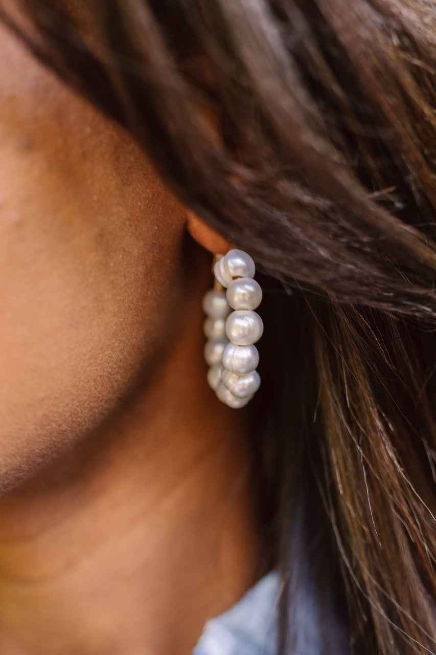 Georgia Mother of Pearl Hoops