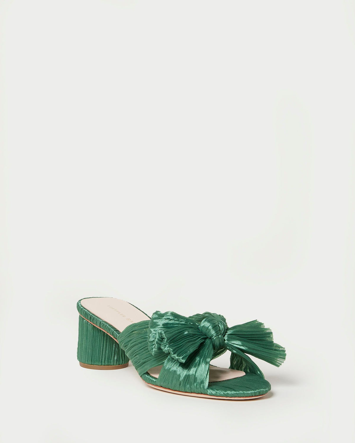 Emilia Pleated Bow Heel in Sage