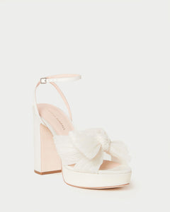 Natalia Platform Bow Heel in Pearl