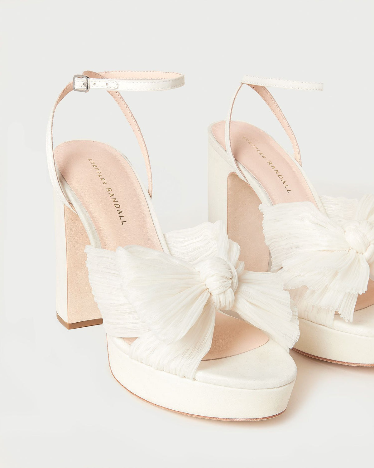 Natalia Platform Bow Heel in Pearl