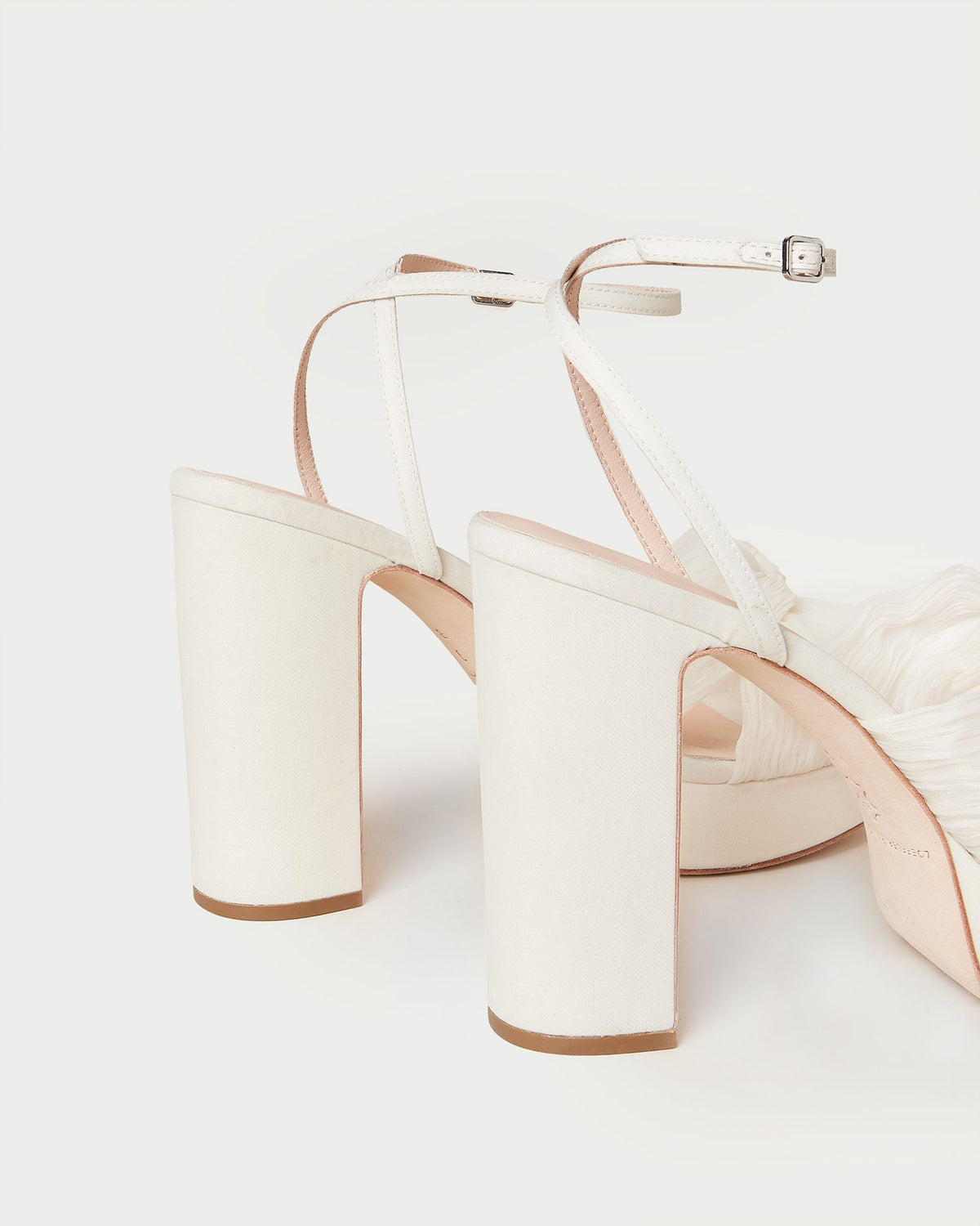 Natalia Platform Bow Heel in Pearl