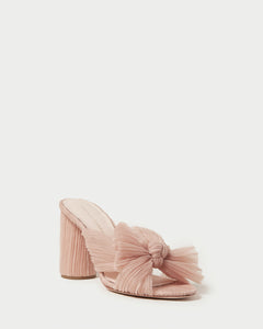 Penny Pleated Bow Heel in Beauty