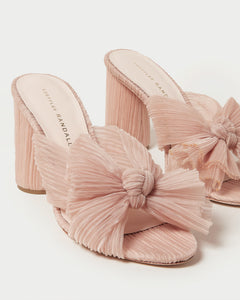 Penny Pleated Bow Heel in Beauty