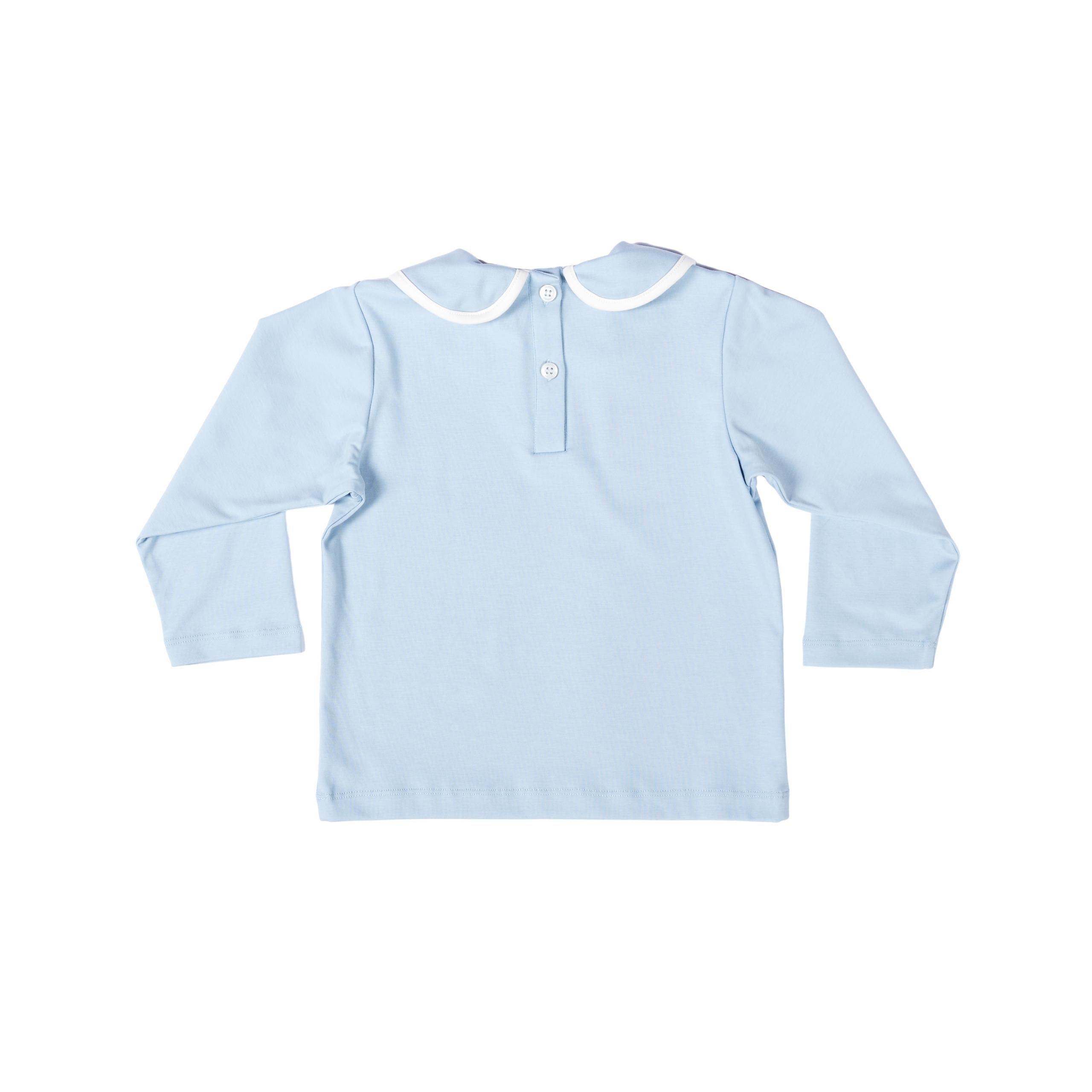 Long Sleeve Teddy Peter Pan in Bay Tree Blue - Henry Duvall