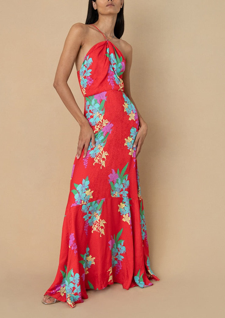 Rosie Crepe Maxi Dress in Alegria