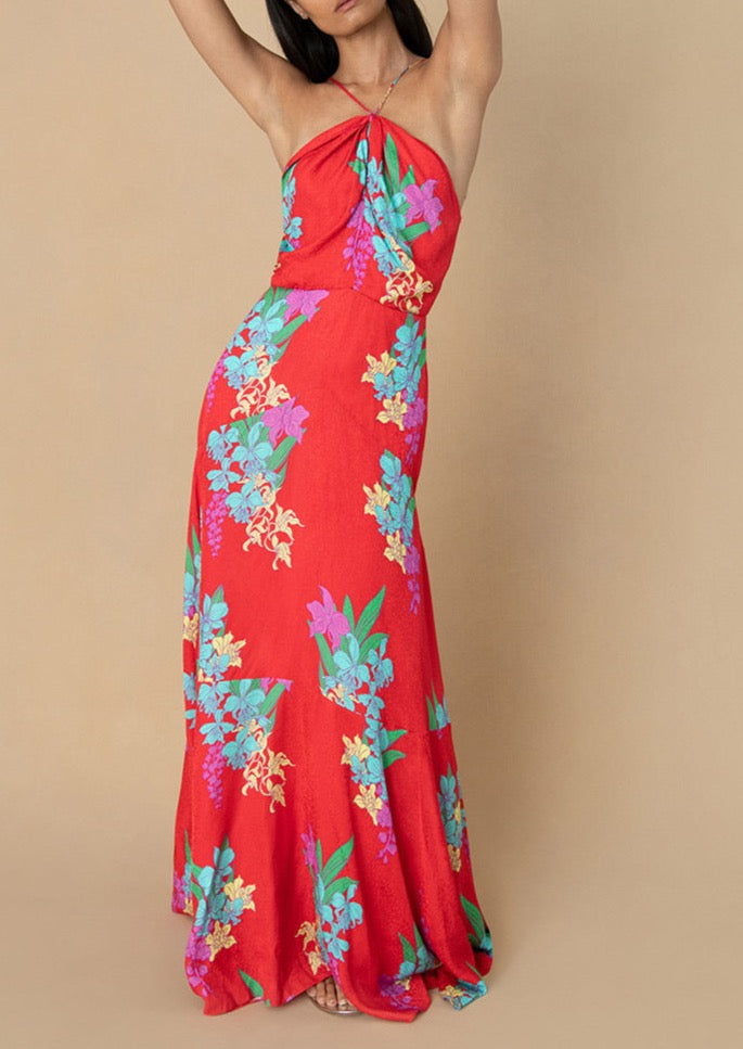 Rosie Crepe Maxi Dress in Alegria