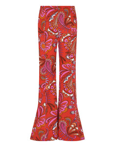 Morgan Twill Trouser in Rhapsody Red