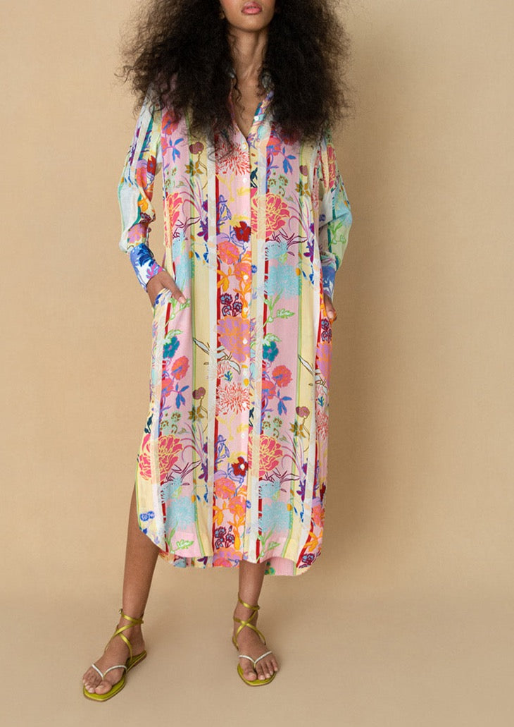 Whitley Crepe Midi Dress in Jardin Mix