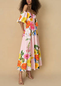 Gracie Taffeta Maxi Dress in Juayua Pink