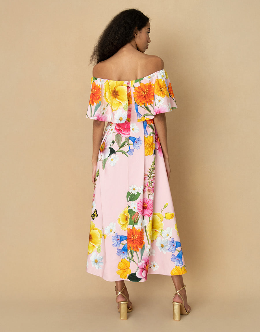 Gracie Taffeta Maxi Dress in Juayua Pink