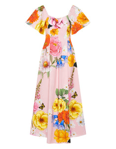 Gracie Taffeta Maxi Dress in Juayua Pink