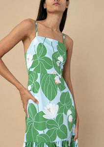 Cordiela Cotton Maxi Dress in Waterlily Green