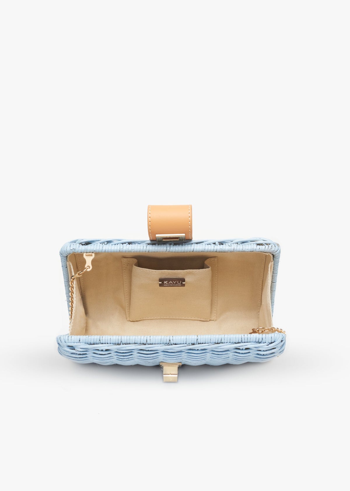 Lou Wicker Straw Clutch Bag