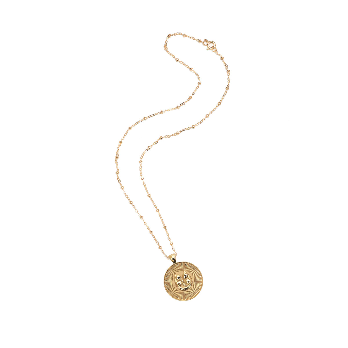 Lucky JW Small Pendant Coin Necklace